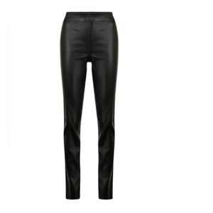 Black Leather Women's Pants